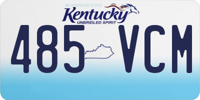 KY license plate 485VCM