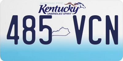 KY license plate 485VCN