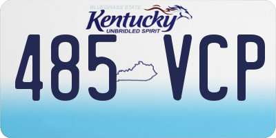 KY license plate 485VCP