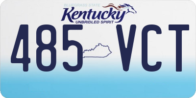KY license plate 485VCT