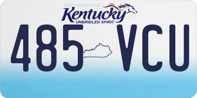 KY license plate 485VCU