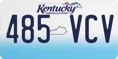 KY license plate 485VCV