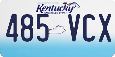 KY license plate 485VCX