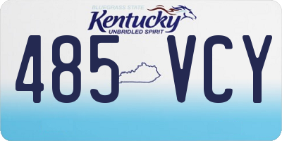 KY license plate 485VCY