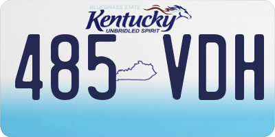 KY license plate 485VDH