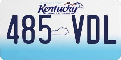 KY license plate 485VDL