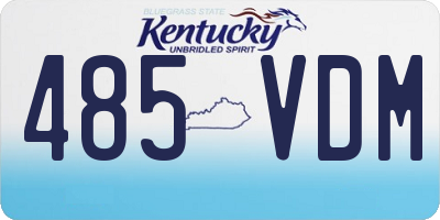 KY license plate 485VDM