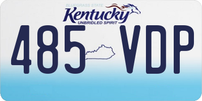 KY license plate 485VDP