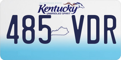 KY license plate 485VDR