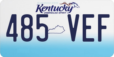 KY license plate 485VEF
