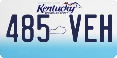 KY license plate 485VEH