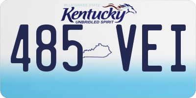KY license plate 485VEI