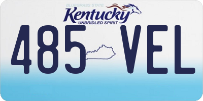 KY license plate 485VEL