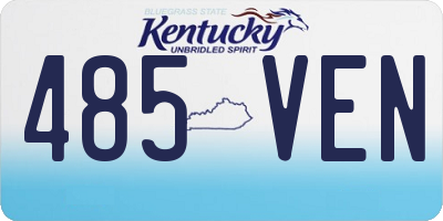 KY license plate 485VEN