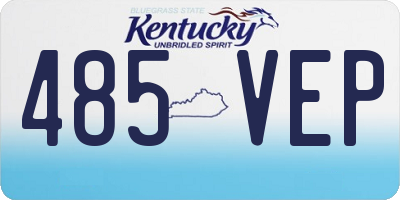KY license plate 485VEP