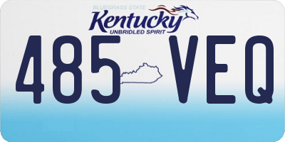 KY license plate 485VEQ