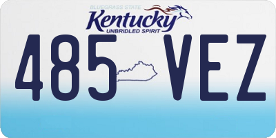 KY license plate 485VEZ