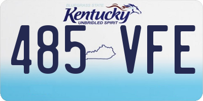 KY license plate 485VFE