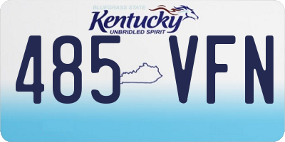 KY license plate 485VFN