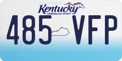 KY license plate 485VFP
