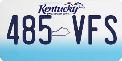 KY license plate 485VFS