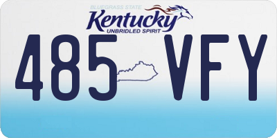 KY license plate 485VFY