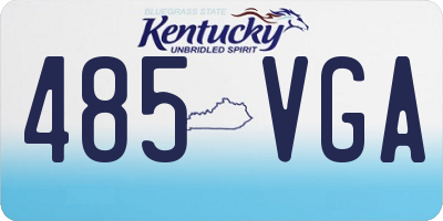 KY license plate 485VGA