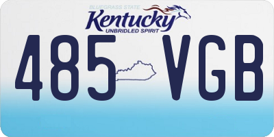 KY license plate 485VGB