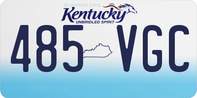 KY license plate 485VGC