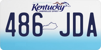 KY license plate 486JDA