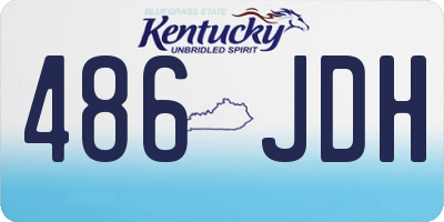 KY license plate 486JDH