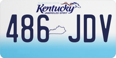 KY license plate 486JDV