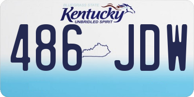 KY license plate 486JDW