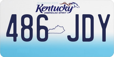 KY license plate 486JDY