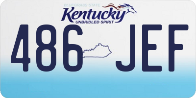 KY license plate 486JEF