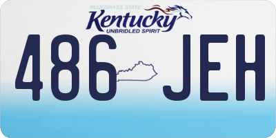 KY license plate 486JEH