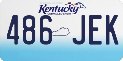 KY license plate 486JEK