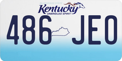 KY license plate 486JEO