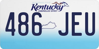 KY license plate 486JEU