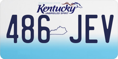 KY license plate 486JEV