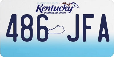 KY license plate 486JFA