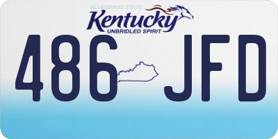KY license plate 486JFD