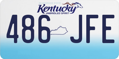 KY license plate 486JFE