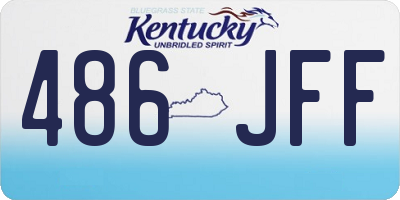 KY license plate 486JFF