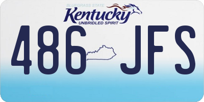 KY license plate 486JFS