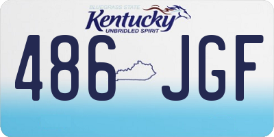 KY license plate 486JGF