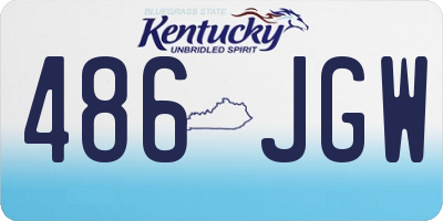 KY license plate 486JGW