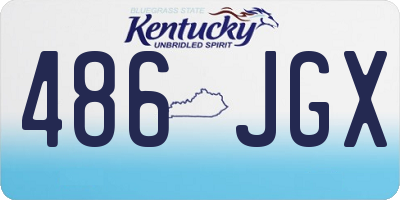 KY license plate 486JGX