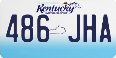 KY license plate 486JHA