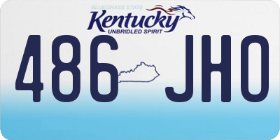 KY license plate 486JHO